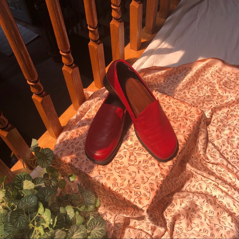 Naturalizer red loafers